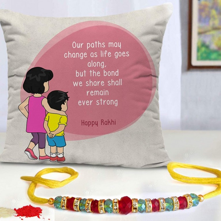Personalized rakhi pillow