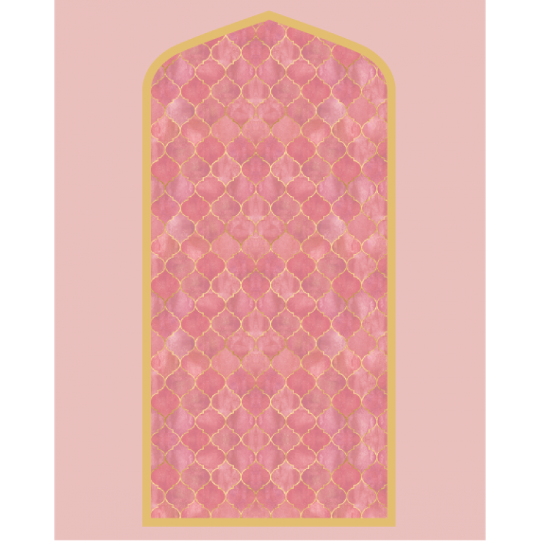 Mansour Prayer Mat-Pink-Musholla Version (105x50 cm)