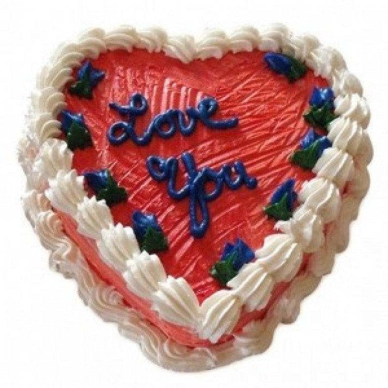 Heart Shaped Cream Cake